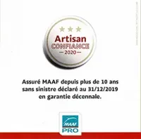 Logo Artisan de confiance 2020
